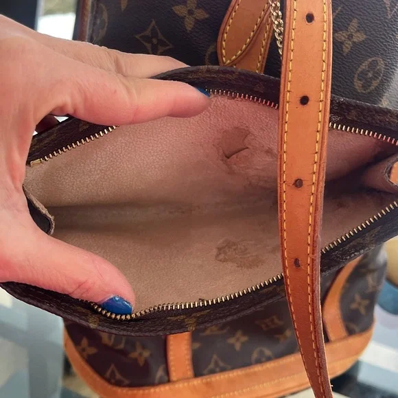 Louis Vuitton Monogram Brown Bucket Bag With Wallet